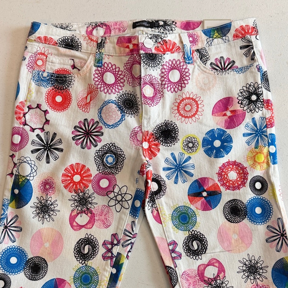 Kate Spade ‘Spirograph’ pattern jeans. Colorful and fun! NWT